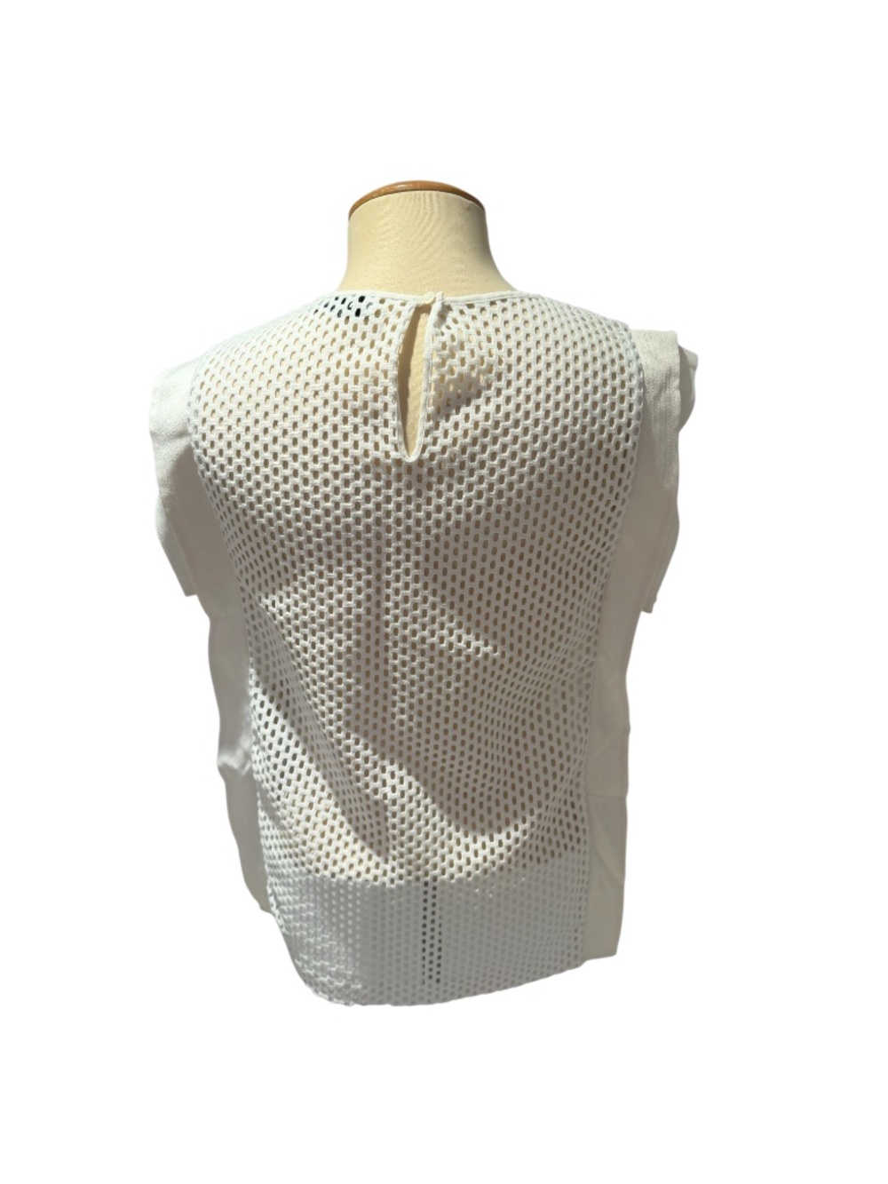 SANDRO PARIS white mesh tank top blouse - size 1 (small) - Picture 4 of 8